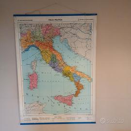 carta politica vintage design 