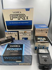 Set Fotografico Analogico Yashica FR1+Obbiettivi