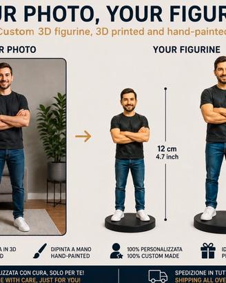 Statuetta 3D Personalizzata da Foto