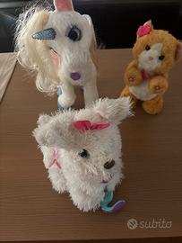 unicorno, cane e gatto interattivi