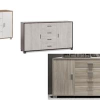 MADIA MODERNA 2 ANTE 4 CASSETTI MONTATA NON IN KIT