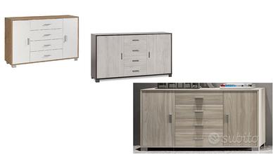 MADIA MODERNA 2 ANTE 4 CASSETTI MONTATA NON IN KIT