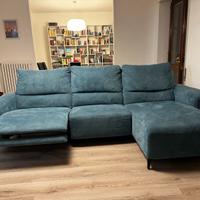 Divano Angolare blu moderno - Relax Elettrico