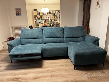 Divano Angolare blu moderno - Relax Elettrico