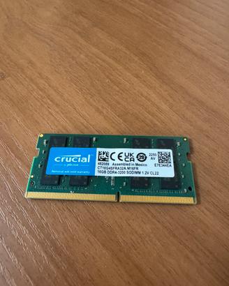 Ram 16GB DDR4 Crucial