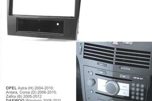 CORNICE NERA PER AUTORADIO 1-DIN PER OPEL ASTRA H 
