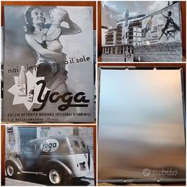 Insegne succhi yoga, in latta