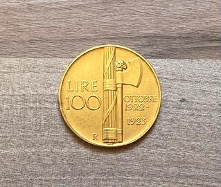100 LIRE ORO FASCIONE 1923 RARA