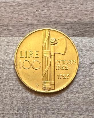 100 LIRE ORO FASCIONE 1923 RARA