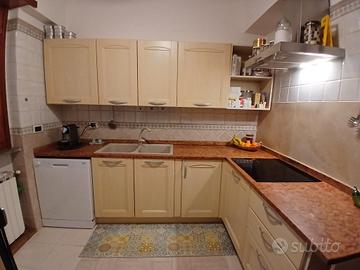 Cucina angolare con elettrodomestici 