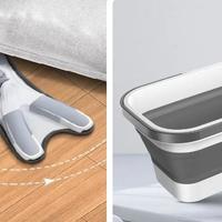 Lavapavimenti in Microfibra e Secchio Pieghevole