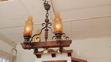 Lampadario vintage rustico