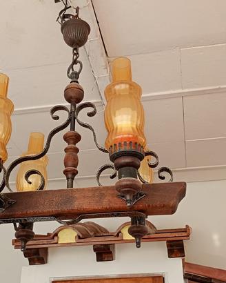 Lampadario vintage rustico