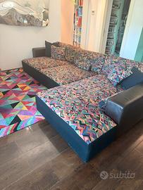 Divano angolare artigianale tessuto Missoni