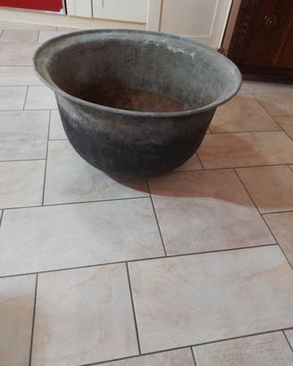 antico calderone paiolo di 80 cm in metallo