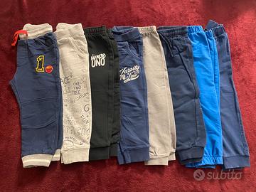 8 pantaloni in cotone per bimbo 24-36 mesi (92cm)