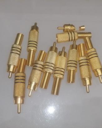 Set 10 Connettori RCA per Cavi Hi-Fi 