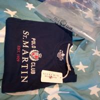 t shirt  blu maniche lunghe Polo club nuovo