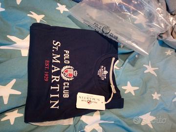 t shirt  blu maniche lunghe Polo club nuovo