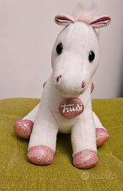 TRUDI Cavallo Pegaso alato bianco e rosa