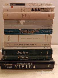 lotto 13 libri fisica,matematica e algebra