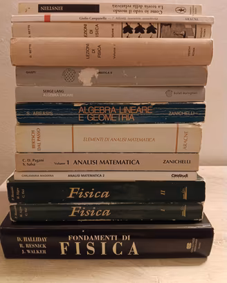 lotto 13 libri fisica,matematica e algebra