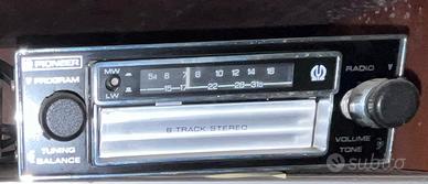 Autoradio Pioneer Stereo 8 d'epoca Anni '70