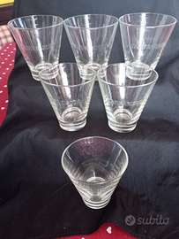 6 bicchieri Campari ovali
