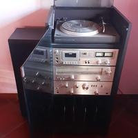 Stereo HIFI Telefunken con mobiletto anni '80