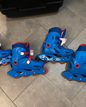 2 paia di pattini per bambini