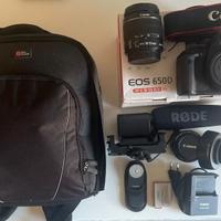Canon EOS 650D Kit Professionale + Accessori Video