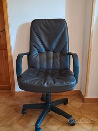 Poltrona ufficio direzionale ergonomica nera