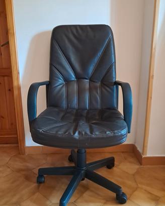 Poltrona ufficio direzionale ergonomica nera