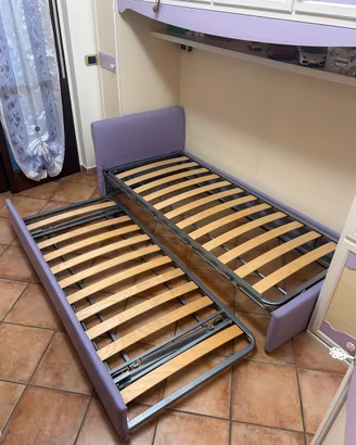 Letto singolo con secondo letto estraibile