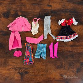 Lotto 10 Capi Abbigliamento Barbie Vintage