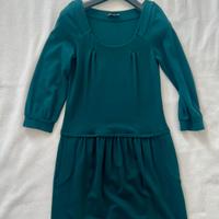  Max & Co ,abito verde petrolio tg S