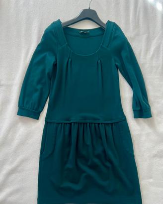  Max & Co ,abito verde petrolio tg S