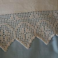 Lenzuolo matrimoniale in cotone  bianco con pizzo