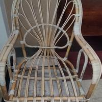 coppia di sedie in vimini da giardino/ terrazzo 