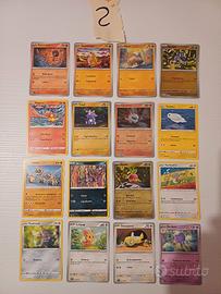 lotto carte pokémon 16 pezzi