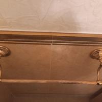 accessori bagno in foglia  oro