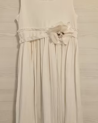 Abito elegante panna Miss Grant con fiore e perle