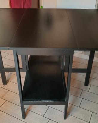 Tavolo Ikea nero a ribalte + 2 sedie