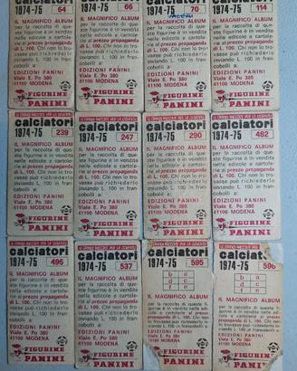 Figurine Calciatori Panini 1974/75 di recupero.