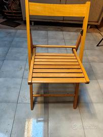 12 sedie pieghevoli in legno