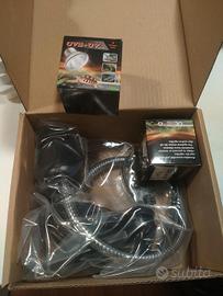 kit 2 lampadine uvb uva con portalampada per retti