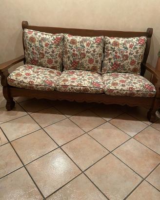 Divano legno noce tanganica