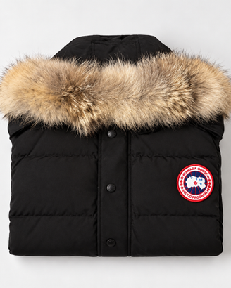 Total Black con Cappuccio in Pelliccia, Stile Wint
