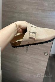 Birkenstock Boston Suede Beige 38 Nuove