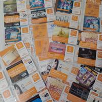 Schede ricarica telefonica Wind usate